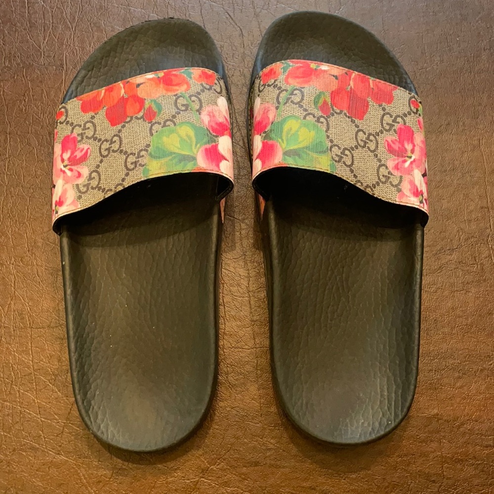 Gucci GG Blooms Floral Slides 36 fits 6